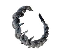 Hair Bands with Teeth, Non-Slip Tooth Headband, 5.31-Inch Comfortable Abs Mesh Hairband, Hairstyling Accessory for Women, Gift, Daughter Wife Sister Girlfriend, Gray, Black