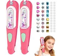 Hair Bedazzler Kit de pierres à paillettes pour cheveux avec 24 pierres précieuses pour cheveux, bricolage, accessoires de cheveux, strass, paillettes, cadeau pour fille, 5, 6, 7 ans