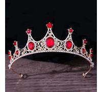 Hair Bijoux Couronne Tiaras pour femmes Baroque Baroque Vintage Black Gothic Crystal Crown and Tiara Wedding Bride Accessoires de cheveux pour les femmes Couronne en strass Diadema (Couleur: H007