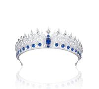 Hair Bijoux Couronne Tiaras pour femmes Baroque Royal Queen Crystal Bridal Tiaras Couronnes pour femmes ACCESSOIRES DE CHEUR DE RHINESTON ROUGE