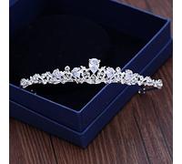 Hair Bijoux Couronne Tiaras pour femmes Bridal Tiara Headpice Silver Color Crystal Wedding Hair Accessoires Femme Birmide Rhinaise Couronnes par Gagalu