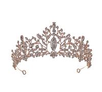 Hair Bijoux Couronne Tiaras pour femmes faites à la main Rose Gold Bride Princess Tiara Crow