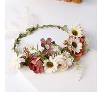 Hair Bijoux Couronne Tiaras pour femmes Flower Crown Tiara Bandons de coiffure vintage Flore Forest Style Faire des cheveux faits à la main Accessoires de cheveux pour les filles de la mariée par