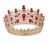 Hair Bijoux Crown Tiaras for Women Baroque Full Round Royal Queen King King Crystal Crowns Diadem Banquet Tiaras Prom Pageant Party Mariage Costume de mariage Bijoux