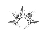 Hair Bijoux Crown Tiaras for Women Crown Bandband Black Black Halo Hair Accessoires Halo Goddess Couronne de mariage Partyage Headwear Halloween Costume Star Headpiece