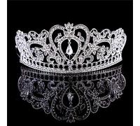 Hair Bijoux Crown Tiaras for Women Fashion Baroque Crystal Bridal Crown Tiaras Gold Diadem Tiara for Women Bride Wedding Hair Accedorisessilver pladedMutil