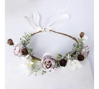 Hair Bijoux Crown Tiaras for Women Flower Crown Tiara Bandons de coiffure vintage Flore Forest Style Faire des cheveux faits à la main Accessoires de cheveux pour la mariée en mer par Gagalu (Couleur:
