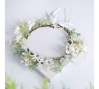 Hair Bijoux Crown Tiaras for Women Flower Crown Tiara Bands Hairs Hairs Vintage Flower Forest Style Handmade Wedding Hair Accessories For Bride Girls Seaside By Gagalu (Couleur: Blue White Zinc