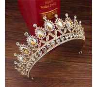 Hair Bijoux Crown Tiaras for Women Gold Gold Pearl Bridal Crowns Handmade Tiara Bride Brefband Crystal Wedding Diadem Crown Mariage Accessoires de cheveux 7Mutil