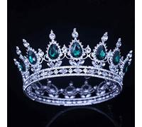 Hair Bijoux Crown Tiaras for Women King Wedding Tiara Crown Bridal Vintage Crystal Diadem Femmes/hommes Ornements de cheveux Bride Hicestone Head Jewelry Accessoires par Gagalu (Couleur: Silver