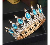 Hair Bijoux Crown Tiaras for Women King Wedding Tiara Crown Bridal Vintage Crystal Diadem Femmes/hommes Ornements de cheveux Bride Hicestone Head Jewelry Accessoires par Gagalu (Couleur: Silver