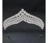 Hair Bijoux Crown Tiaras For Women Luxurious cubic Zirconia Style Classic Weddal Bridal Royal Tiara Diadem Crown Women Girl Prom Hair Bijoux Accessoires