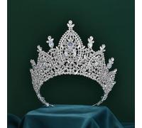 Hair Bijoux Crown Tiaras for Women Luxury Cubic Zirconia Royal Queen Tiaras Sliver Bridal Crowns Women Jewelry Pageant Diadema Wedding Heurypieces européennes