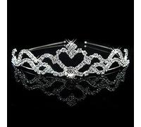Hair Bijoux Crown Tiaras for Women Magnifique accessoires de cheveux de mariage Tiara Princess Crown Tiaras and Crowns Autriche Crystal Heart Wedding Party Bijoux (Couleur: 4)