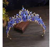 Hair Bijoux Crown Tiaras for Women New Handmade Purple Champagne Crystal Bridal Tiaras Couronne Femmes Headdre Cosé Costume Costume Costume Accessoires (Couleur: H152 Rouge)