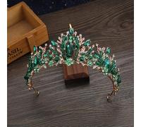 Hair Bijoux Crown Tiaras for Women New Handmade Purple Champagne Crystal Bridal Tiaras Couronne Femmes Headdre Cosé Costume Costume Costume Accessoires (Couleur: H152 Rouge)