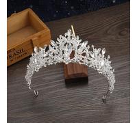 Hair Bijoux Crown Tiaras for Women New Handmade Purple Champagne Crystal Bridal Tiaras Couronne Femmes Headdre Cosé Costume Costume Costume Accessoires (Couleur: H152 Rouge)