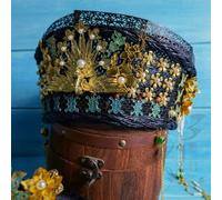 Hair Bijoux Crown Tiaras for Women Qing Dynasty Impéromyer et Little Princess Hair Tiara Qitou Hat pour drame Royi's Royal Palace Love Accessoire fait à la main pour les photos Couleur: A1 Tiara