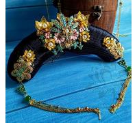 Hair Bijoux Crown Tiaras for Women Qing Dynasty Impéromyer et Little Princess Hair Tiara Qitou Hat pour drame Royi's Royal Palace Love Accessoire fait à la main pour les photos Couleur: A1 Tiara