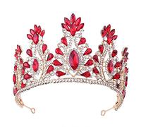 Hair Bijoux Crown Tiaras for Women Queen Round Crowns Crystal Bridal Jewelry Tiaras Pageant Pageant Diadem Maridings Accessoires de cheveux By, Style B