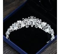 Hair Bijoux Crown Tiaras for Women Wedding Crown and Tiaras Crystal Birthday Crown Rimestone Crown Bridal Wedding Accessoires de cheveux pour femmes Headswear by Gagalu (Couleur: Silver)