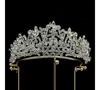 Hair Bijoux Crown Tiaras pour femmes Baroque Crystal Perle Tiaras Bridal Couronne Femmes Blue Royal Princess Royal Pageant Diadem Veil Tiara Wedding Hair Accessoires (Couleur: Purple)