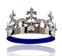 Hair Bijoux Crown Tiaras pour femmes Mingyu Male King Queen Big Crown Royal Baroque Gun Black Prince Crown Big Round Crown Female Accessoires