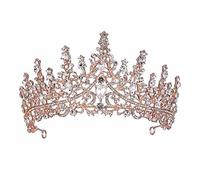 Hair Bijoux Crown Tiaras pour femmes Rose Gold Bride couronnes princesse coiffure Bandid Band Vintage Wedding Hair Bijoux Tiaras Bridal Gift by Gagalu (Couleur: Rose Gold)
