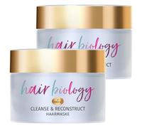 Hair Biology Cleanse & Reconstruct Lot de 2 masques capillaires pour cheveux abîmés 160 ml chacun