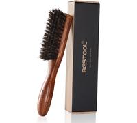 Hair Brush,Boar Bristle Beard Brush For Daily Beard Care,Men Brush With Beech Wood Handle (Brown)