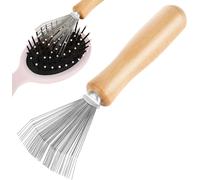 Hair Brush Cleaning Tool,Cleaning Comb,Cleaning Brush with Wooden Handle,Mini Instrument for Removing Hair,Dust,Dirt,Lint