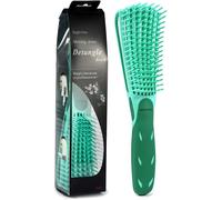 Hair Brush,Detangling Brush for Natural Black Hair,Curly Hair Brush for Curly Hair Afro 3/4abc,Ideal on Wet or Dry Hair (Green)
