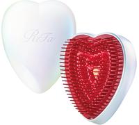 Hair Brush For Men Women Heart Shape Tangle Free Travel Size Small Thick Hair Detangler Shining Pin Technology Aurora White
