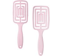 Hair Brush,Non Pulling,Professional Ventilated Hair Brush for Women and Men,Curved Hair Brush for Wet & Dry Hair,Curly Straight Hair (Pink)