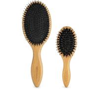 Hair Brush Set,Boar Bristle Hairbrush Set With Detangling Nylon Pin,Hair Brushes For Home And Travel For Women,Men