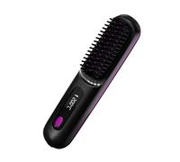 Hair Brush Straightener - ABS Ceramic 20cm, Straightening Comb, Cordless Design | Fast Heating Safety Control, Cordless Hair Styler, Rechargeable Straightener For Home, Travel, Vacation