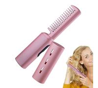Hair Brush Straightener | USB Charging Lightweight Tool | Mini Ionic Hot Comb Straightener | For Women Mom Wigs Travel Indoor Outdoor Salons Chambres