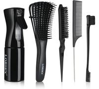 Hair Brush With Spray Bottle 200ml,Detangling Brush For Natural Hair For Afro Hair 3a To 4c Kinky,Wavy And Curly Hair (Black)