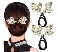 Hair Bun Maker 2pcs Vintage Calla Lily Flower Clip Clim Alloy Bun Maker pour Long Elegant Exquise Women Hairstyles Accessoires pour Long