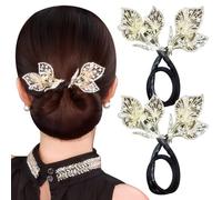 Hair Bun Maker 2pcs Vintage Calla Lily Flower Clip Clim Alloy Bun Maker pour Long Elegant Exquise Women Hairstyles Accessoires.
