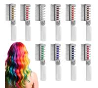 Hair Chalk Comb Set,Temporary Bright Hair Chalk Comb,8/10 Color Washable Set,Hair Stuff Accessories,Birthday Christmas New Year Cosplay Hair DIY Party (10 colors)