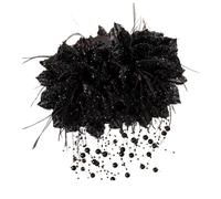 Hair Claw - Chiffon Bead Floral Tassel Bun Holders, Large Claw Hair Clips Elegant Haaair Accessories For Workplace Party Date Vacation School Prom Travel Women Girls Daily Wear Styling