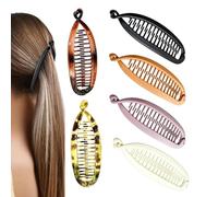 Hair Claw Clips Pack - 11 x 3.5 cm PC Double Comb Barrettes, 6 Strong Grip Pieces | Reliable Hair Holder, Sophisticated Styling Solution for Women Girls Office Travel School Beach Party Everyday