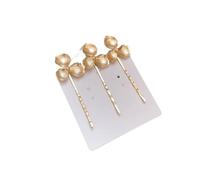 Hair Clip 4 Pcs Metallic Flowers Hair Clip Bangs Niche Design Accessories For Women(Color 3)