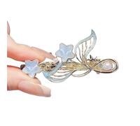 Hair Clip Blue Glaze Clip Women Forehead Bangs Barrettes Alloy Side Fairy Hair Accessories(Color 1)