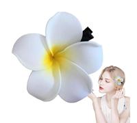 Hair Clip, Cute Flower Barrette Accessory, Compact Size Frangipani Clip, Resin Hair Clasp Material, Elegant Floral Style with Tropical Design, Hairs Accessory for Daily Wea