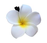 Hair Clip - Frangipani Hairclip For Wedding, Cute Flower Accessories | Small Frangipani Clip - For Women Girls Bridal Beach Party Summer Vacation Hawaiian Floral Headpiece Styling