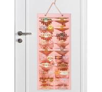 Hair Clip Storage - Hanging Claw Clips Organizer, Felt Pocket Holder