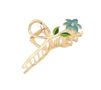 Hair Clip Women Metal Hair Claw Elegant Gold Flowers Clips Barrette Headband Ponytail Clip Headwear Accessories Tiara(Color-03)