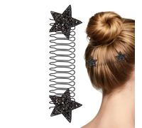 Hair Clips for Styling, Stretchable Flexible Invisible Metal Finishing | Rhinestone Star U Shape Hair Clips for Holiday Birthday Home Salon Daily Travel Dating Party Work